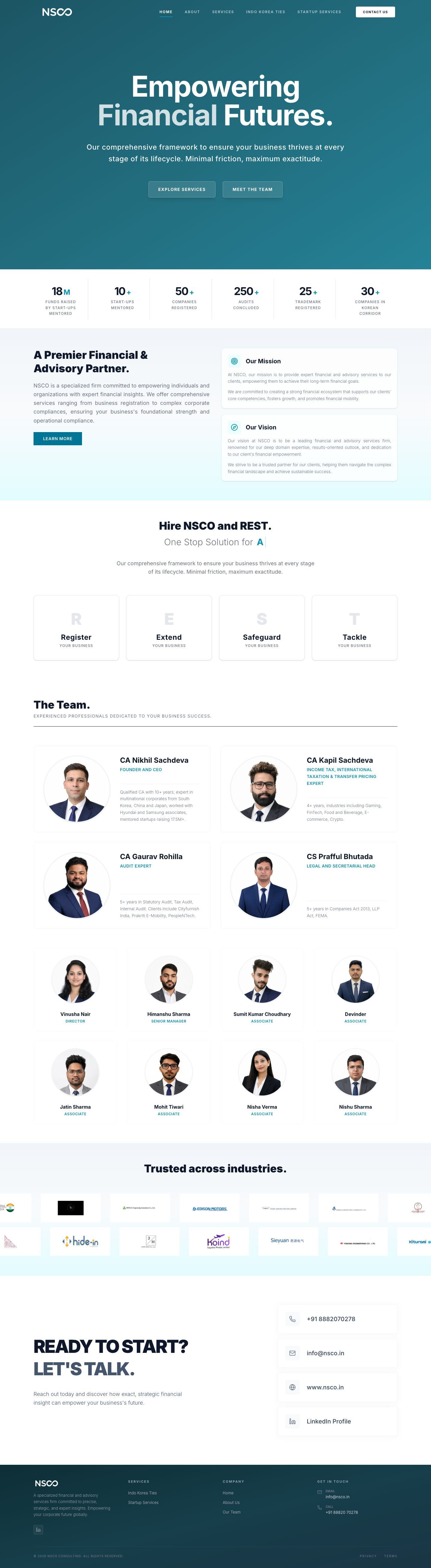 NSCO Consulting website