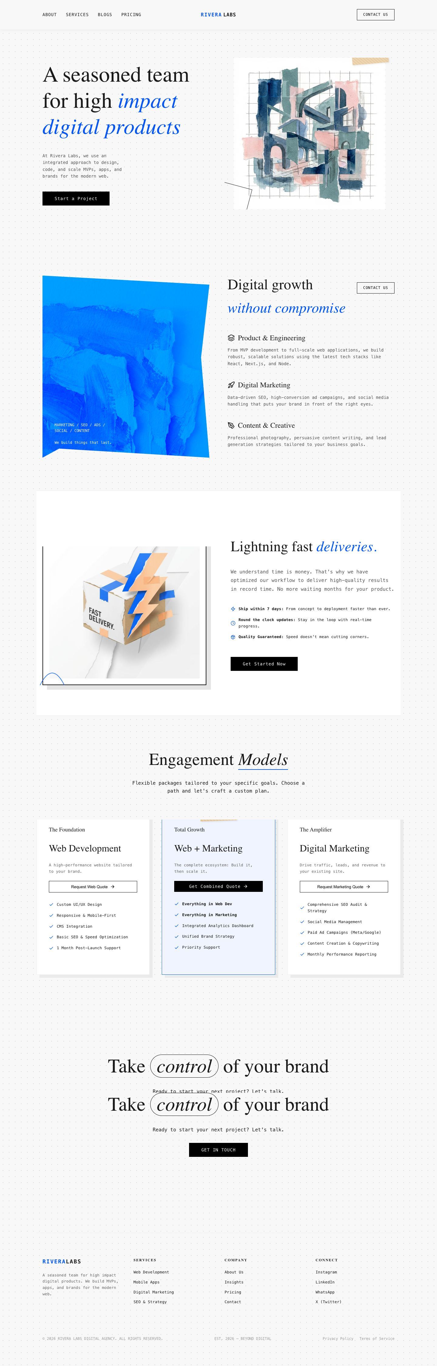 Rivera Labs website